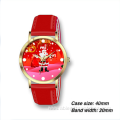 Leather Strap 3-5ATM Waterproof Christmas Quartz Watch